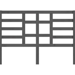 vidaXL Tête de lit Gris 156x4x104 cm Bois massif de pin 818147