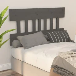 vidaXL Tête de lit Gris 203,5x3x81 cm Bois massif de pin 819142