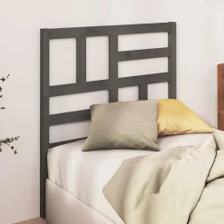 vidaXL Tête de lit Gris 81x4x104 cm Bois massif de pin 818167