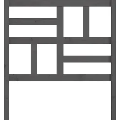 vidaXL Tête de lit Gris 81x4x104 cm Bois massif de pin 818167