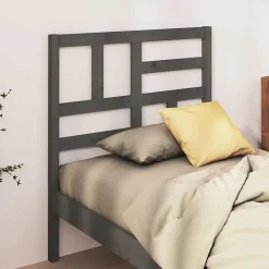 vidaXL Tête de lit Gris 81x4x104 cm Bois massif de pin 818167