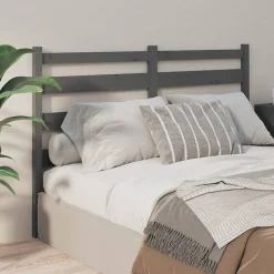 vidaXL Tête de lit Gris 126x4x100 cm Bois massif de pin 818412