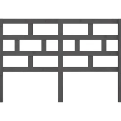 vidaXL Tête de lit Gris, 166x4x100 cm Bois massif de pin