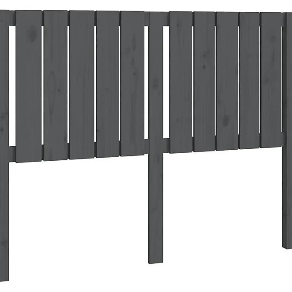 vidaXL Tête de lit Gris 125,5x4x100 cm Bois massif de pin 818862
