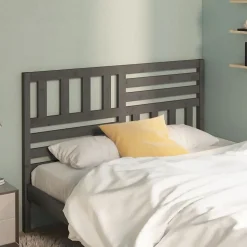 vidaXL Tête de lit Gris 166x4x100 cm Bois massif de pin