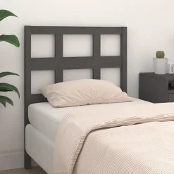 vidaXL Tête de lit Gris 80,5x4x100 cm Bois massif de pin 818897