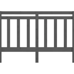 vidaXL Tête de lit Gris 141x4x100 cm Bois massif de pin 817787