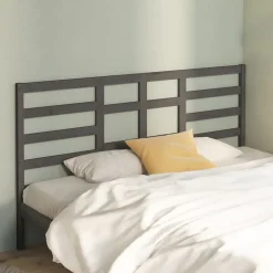 vidaXL Tête de lit Gris 186x4x104 cm Bois massif de pin 818157