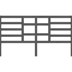 vidaXL Tête de lit Gris 186x4x104 cm Bois massif de pin 818157