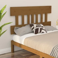 vidaXL Tête de lit Marron miel 203,5x3x81 cm Bois massif de pin 819143