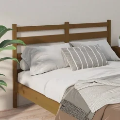 vidaXL Tête de lit Marron miel 126x4x100 cm Bois massif de pin 818413