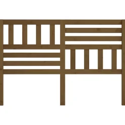 vidaXL Tête de lit Marron miel, 141x4x100 cm Bois massif de pin