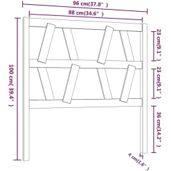 vidaXL Tête de lit Marron miel 96x4x100 cm Bois massif de pin 818603