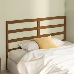 vidaXL Tête de lit Marron miel 146x4x100 cm Bois massif de pin 817643