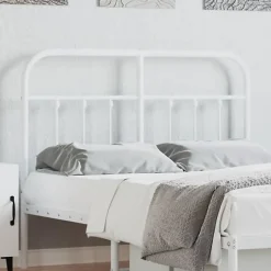 vidaXL Tête de lit métal blanc 120 cm 352658
