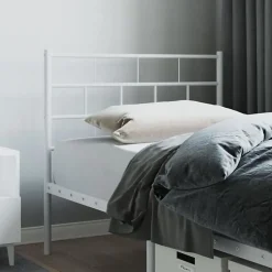 vidaXL Tête de lit métal blanc 80 cm 355735