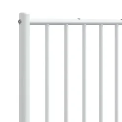 vidaXL Tête de lit métal blanc 193 cm 350968