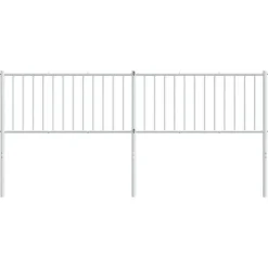 vidaXL Tête de lit métal blanc 193 cm 350968