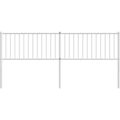 vidaXL Tête de lit métal blanc 193 cm 350968