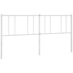 vidaXL Tête de lit métal blanc 200 cm 352567