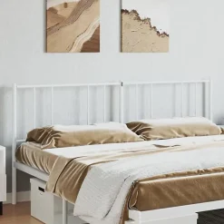 vidaXL Tête de lit métal blanc 200 cm 352567