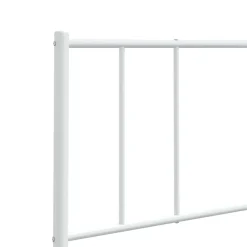 vidaXL Tête de lit métal blanc 200 cm 352567