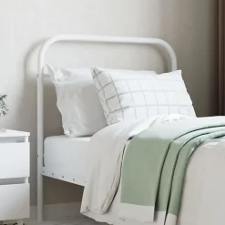 vidaXL Tête de lit métal blanc 80 cm 352654