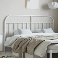 vidaXL Tête de lit métal blanc 180 cm 353720