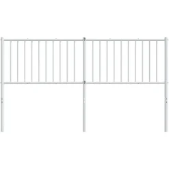 vidaXL Tête de lit métal blanc 160 cm 350966
