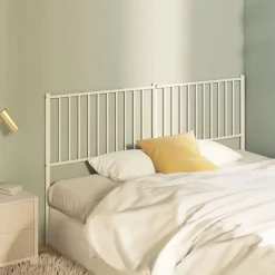 vidaXL Tête de lit métal blanc 160 cm 350966