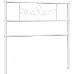 vidaXL Tête de lit métal blanc 75 cm 355342
