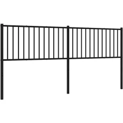 vidaXL Tête de lit métal noir 193 cm 350901