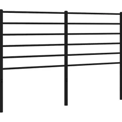 vidaXL Tête de lit métal noir 135 cm 352351