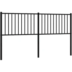 vidaXL Tête de lit métal noir 160 cm 350899