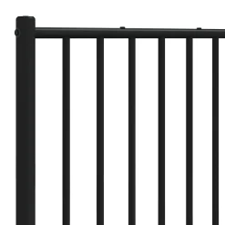 vidaXL Tête de lit métal noir 160 cm 350899
