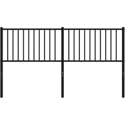vidaXL Tête de lit métal noir 160 cm 350899
