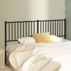 vidaXL Tête de lit métal noir 160 cm 350899