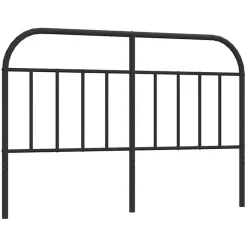 vidaXL Tête de lit métal noir 140 cm 353668