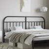 vidaXL Tête de lit métal noir 200 cm 353673