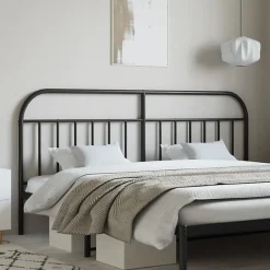 vidaXL Tête de lit métal noir 200 cm 353673