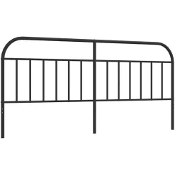 vidaXL Tête de lit métal noir 200 cm 353673