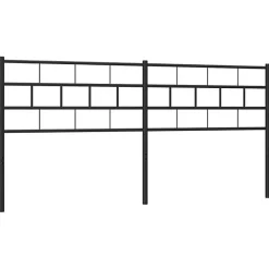 vidaXL Tête de lit métal noir 193 cm 355696