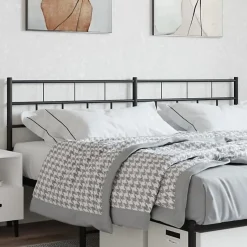 vidaXL Tête de lit métal noir 193 cm 355696