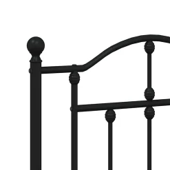 vidaXL Tête de lit métal noir 200 cm 353477