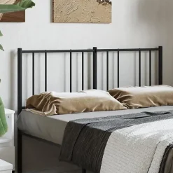 vidaXL Tête de lit métal noir 160 cm 352515