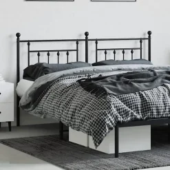 vidaXL Tête de lit métal noir 160 cm 353572