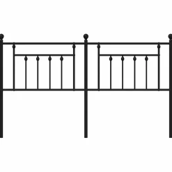 vidaXL Tête de lit métal noir 160 cm 353572