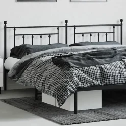 vidaXL Tête de lit métal noir 200 cm 353575