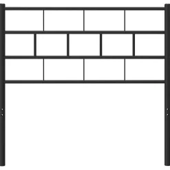 vidaXL Tête de lit métal noir 75 cm 355685