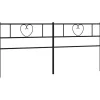 vidaXL Tête de lit métal noir 200 cm 355501
